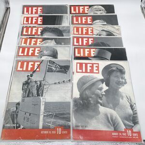 LIFE Magazine Cover Prints Lot of 12 WWII 1939–1942 14x11 Vintage Wall Art